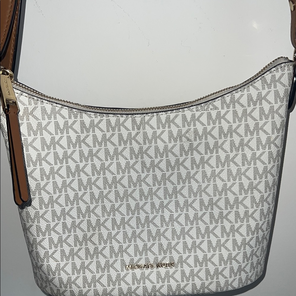 Michael Kors White and Brown Women's Bag